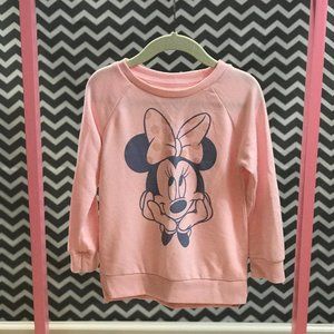 Disney Girls 3T Pink Minnie Mouse Sweatshirt